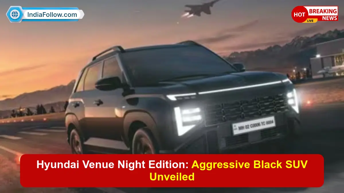 Hyundai Venue Night Edition price, Hyundai Venue black edition features, Hyundai SUV night edition, Hyundai Venue 2022 sales, Hyundai Venue engine options, Hyundai Venue dashcam, Hyundai Venue night edition specifications