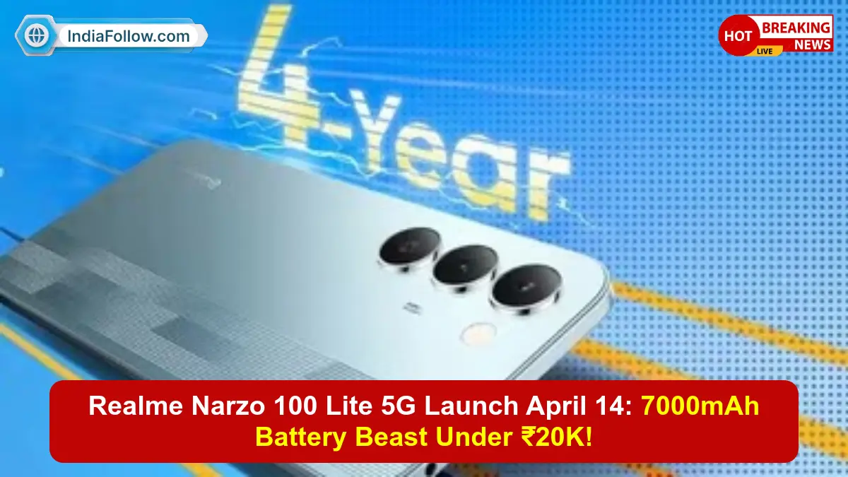 Realme Narzo 100 Lite 5G, Realme Narzo 100 Lite 5G launch, Realme Narzo 100 Lite 5G price, Realme Narzo 100 Lite 5G specifications, Realme Narzo 100 Lite 5G features, 7000mAh battery phone, budget 5G smartphone