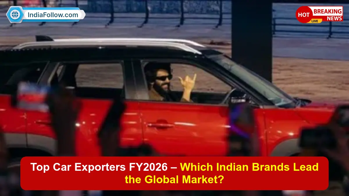Maruti Suzuki export, Hyundai car export, Nissan export numbers, Indian car manufacturers, FY2026 automotive export, global car sales India, car export statistics
