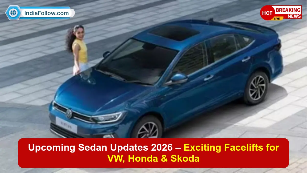 2026 sedan facelift India, Volkswagen Virtus update, Honda City facelift, Skoda Slavia redesign, Indian sedan market, new transmission options, digital instrument cluster