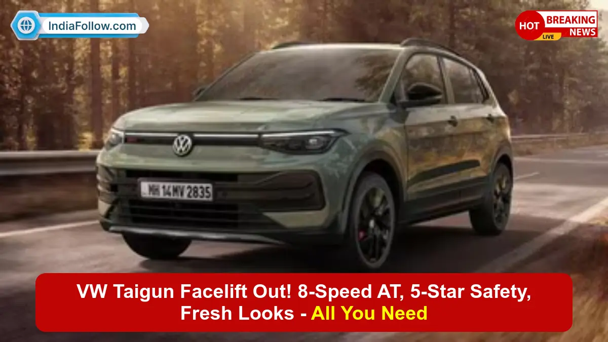 VW Taigun Facelift,Volkswagen Taigun 8 speed automatic,Taigun facelift launch,Taigun 5 star safety,Volkswagen SUV India