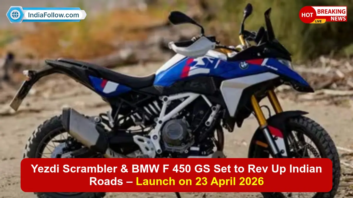 2026 bike launch India, Yezdi Scrambler price, BMW F 450 GS specs, adventure motorcycles India, retro style bike, off-road motorcycle, new motorcycle models