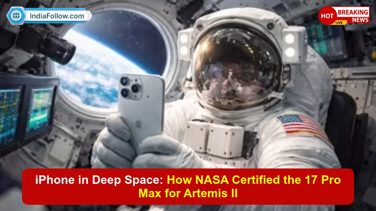 iPhone 17 Pro Max, NASA Artemis II, iPhone in space, deep space smartphone, astronaut video, moon mission
